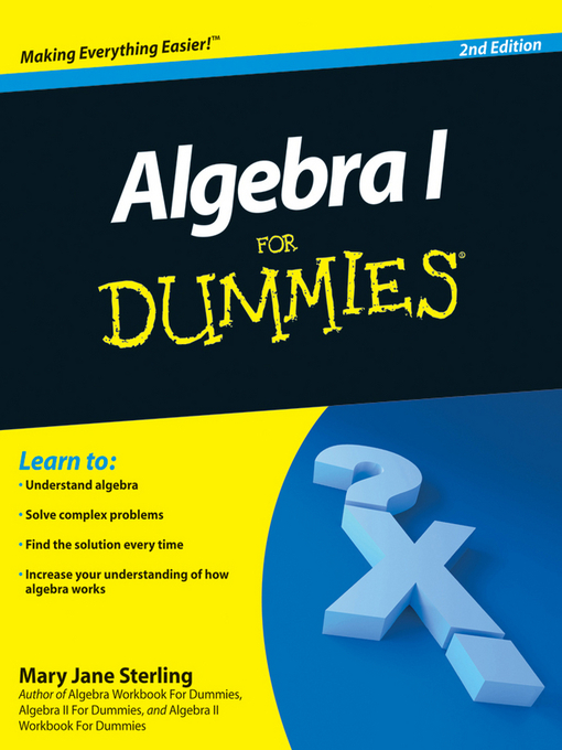 Title details for Algebra I For Dummies by Mary Jane Sterling - Available
